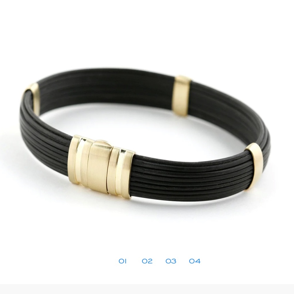 ZADEH Buffalo Horn 18K Gold Women Bracelets - Picture 1 of 6